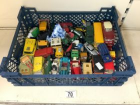 A COLLECTION OF DINKY AND CORGI MODEL TOY CARS.