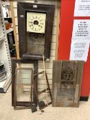 TWO WALL CLOCKS FOR SPARES AND REPAIRS