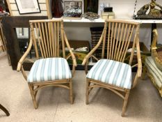 VINTAGE PAIR OF BAMBOO ARMCHAIRS