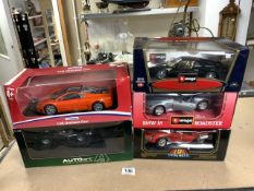 MIXED DIECAST BOXED CARS BURAGO, KID CONNECTION AND AUTO ART
