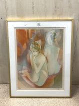 JEAN BAPTISTE VALADIE (NÉ EN 1933) LIMITED EDITION 36/100 SIGNED FRAMED AND GLAZED 86 X 70CM