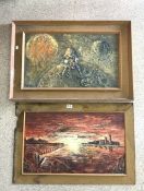 DOROTHY WARD OIL ON BOARDS BOTH SIGNED LARGEST 94 X 64CM