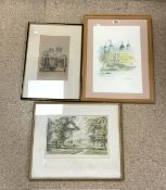 THREE SIGNED PRINTS TOWER OF LONDON AND MORE
