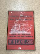 VINTAGE FRAMED AND GLAZED POSTER (SUNKEN TREASURE) 54 X 78CM