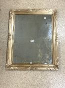 VINTAGE WALL MIRROR IN ORNATE WOODEN FRAME 64 X 79CM