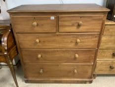 VICTORIAN TWO OVER THREE CHEST OF DRAWERS 118 X 52CM