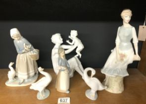 ROYAL DOULTON ( REFLECTIONS ) ROSE ARBOUR HN 3145,ALKA BAVARIA AND LLADRO FIGURES
