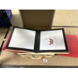 BOXED LEATHER BOUND PHOTOGRAPH / WEDDING ALBUM BY MARIO ACERBONI WITH FIFTEEN DOUBLE SIDED