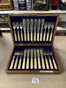 ANTIQUE CANTEEN OF FISH KNIVES AND FORKS BY MAPPIN BROTHERS