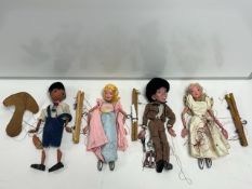 FOUR PELHAM PUPPETS TORCHY, CINDERELLA AND MORE