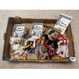 FIVE UNBOXED PELHAM PUPPETS INCLUDES POODLE AND MORE