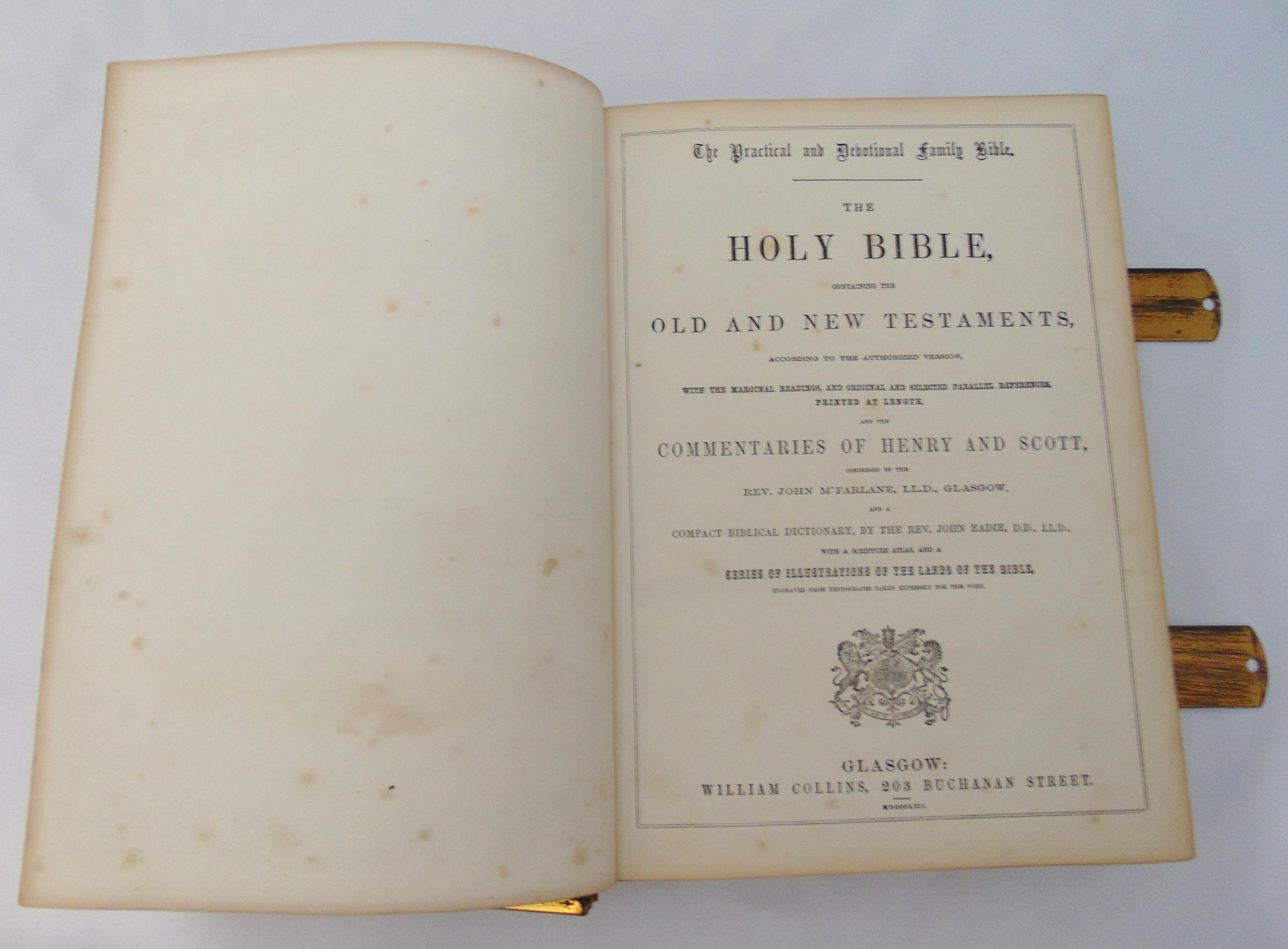 The Practical and Devotional Family Bible hardbound volume with gilded metal mounts - Image 2 of 2