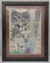 Kathleen Russell framed and glazed watercolour still life of flowers, signed bottom right, 78 x