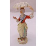 Meissen figurine Cries of Paris The Scallop Vendor, marks to the base, 15cm (h)
