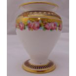 Royal Crown Derby a mid 19th century ovoid vase, hand painted with floral border and geometric