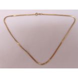 14ct yellow gold fine link necklace, approx total weight 6.1g