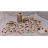 A quantity of Royal Albert Old Country Roses dinner and tea service to include to plates, cups,
