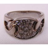 18ct white gold and diamond dress ring, approx total weight 7.8g