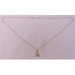 9ct yellow gold Masonic pendant on a 9ct gold chain, approx total weight 5.2g