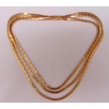 18ct yellow gold necklace, approx total weight 78.8g