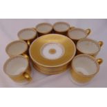 Minton gold backstamp Rare Atlantis pattern to include coffee cups and saucers (16)
