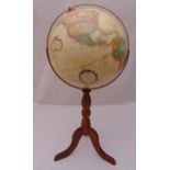 Replogle 16 inch diameter globe World Classic on mahogany tripod stand, 93cm (h)