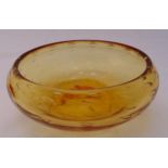 Whitefriars tangerine encased bubble pattern bowl, 21cm (d)