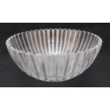 Tiffany glass fruit bowl, panelled sides, signed to the base, 11 x 24.5cm