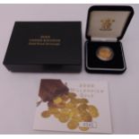 2000 gold proof sovereign in fitted packaging to include COA