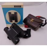Zeiss 8 x 30 Dialyt binoculars in fitted leather case to include original packaging