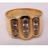 18ct yellow gold and diamond ring, approx total weight 12.1g