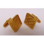 A pair of 18ct gold cufflinks, approx total weight 15.3g