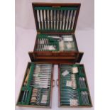 A canteen of silver plated flatware for twelve place settings to include knives, forks, spoons and