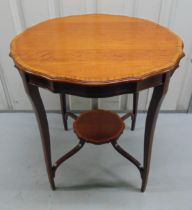 An Edwardian mahogany circular occasional table on four cabriole legs, 71 x 68.5 x 67cm