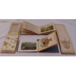 Four wooden bound albums of Jerusalem pressed flowers and photographs
