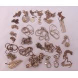 A quantity of silver jewellery to include necklaces, charms and pendants