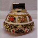 Royal Crown Derby Imari pattern table lighter, marks to the base