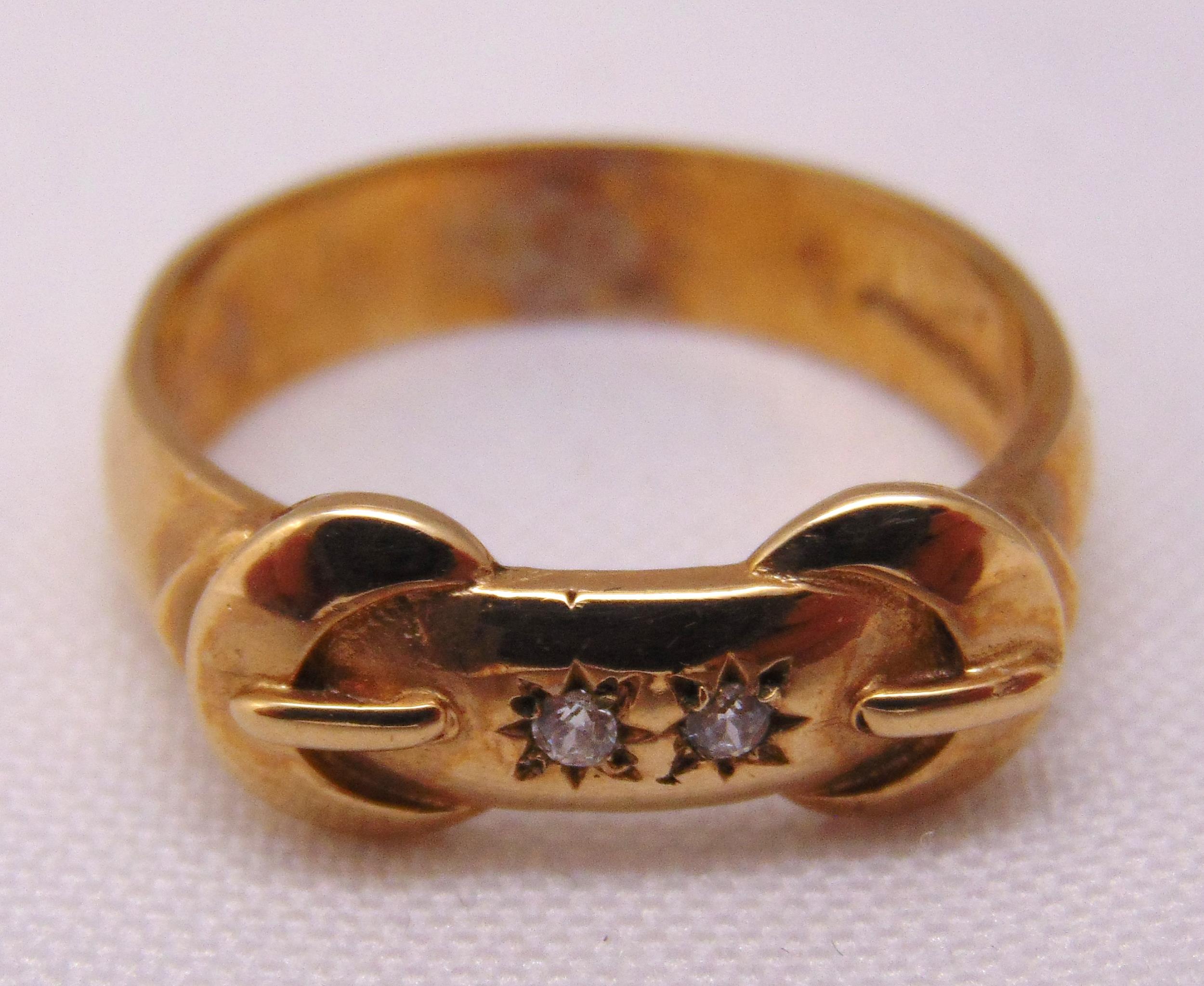 9ct yellow gold and diamond belt ring, approx total weight 6.0g