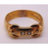 9ct yellow gold and diamond belt ring, approx total weight 6.0g