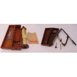 W. F. Stanley and Co. calculating slide rule and G. Adams of London technical gauge both in fitted