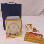 Jaeger LeCoultre Marina Atmos Clock to include a wall bracket stand and original case
