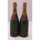 Moet and Chandon Dry Imperial champagne vintage 1981 two 75cl bottles