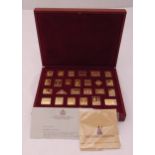 The Empire collection, twenty five silver gilt replica stamps, issued by Hallmark Replicas Ltd.,