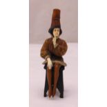 Eugene Victor cold painted bronze of a seated lady, signed Victor to verso, 14.5cm (h)