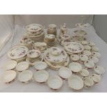 Royal Albert Lavender Rose dinner and teaset to include plates, bowls, cups, saucers, coffee pot and