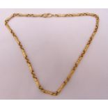 Tiffany and Co 18ct yellow gold fancy link necklace, approx total weight 40.4g stamped 750