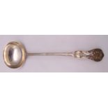 A late Victorian hallmarked silver Queens pattern soup ladle, Sheffield 1896 by John Round and