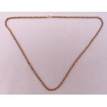 9ct yellow gold rope twist chain, approx total weight 9.6g