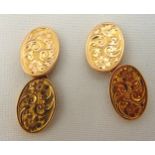 A pair of 9ct gold cufflinks, approx total weight 4.2g