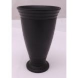 Wedgwood Black Basalt vase signed to the base Keith Manning, 20cm (h)